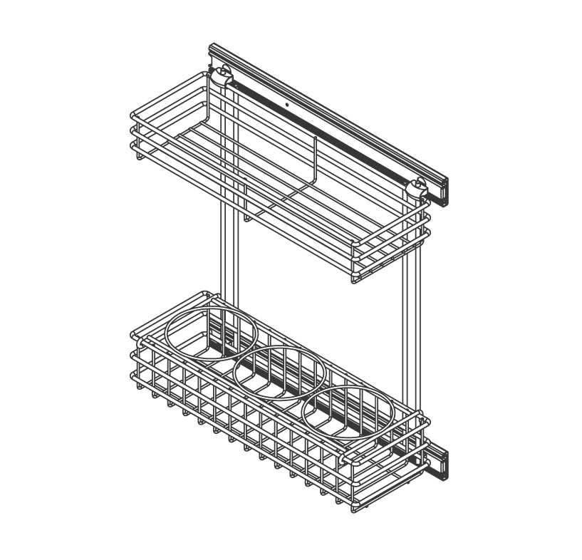 Side Bottle & Spice Rack Drawer 200MM