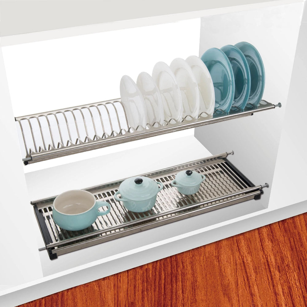 Dish and Plate Rack – Overhead Pull-Out Cabinet Dish Organizer (SJ304E)