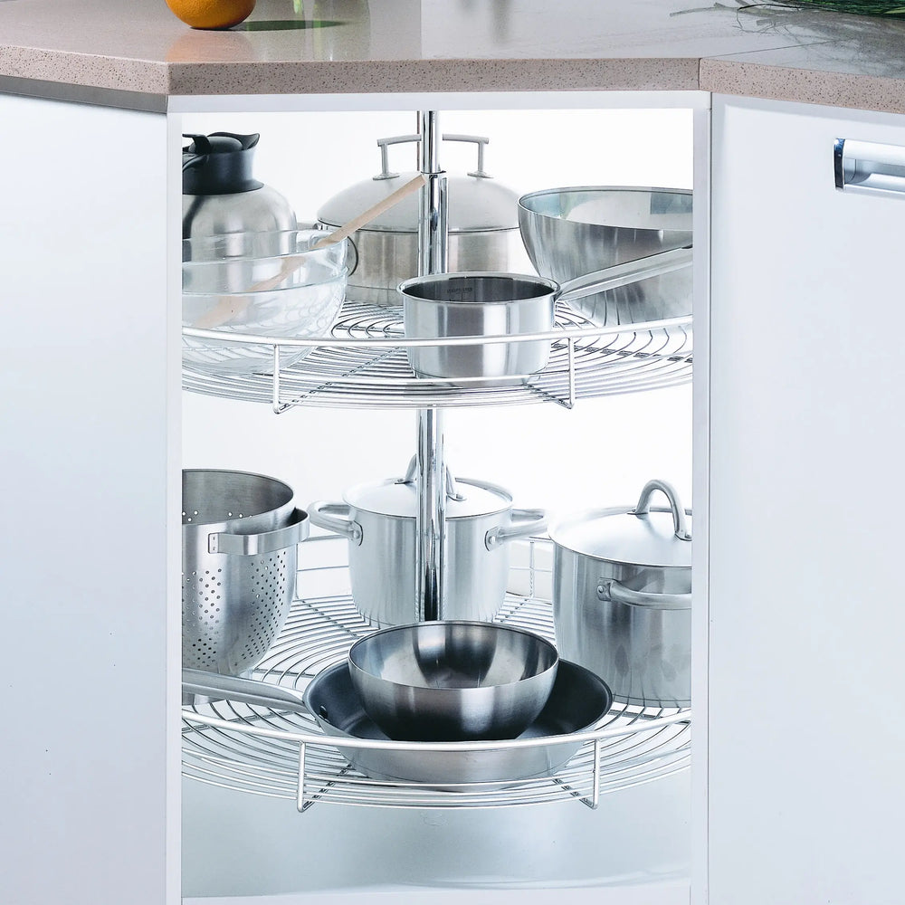 360° Revolving Basket CZJ440B – 2-Layer Full-Round Corner Carousel